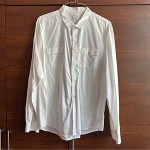 Men’s White Calvin Klein Dress Button Down Shirt